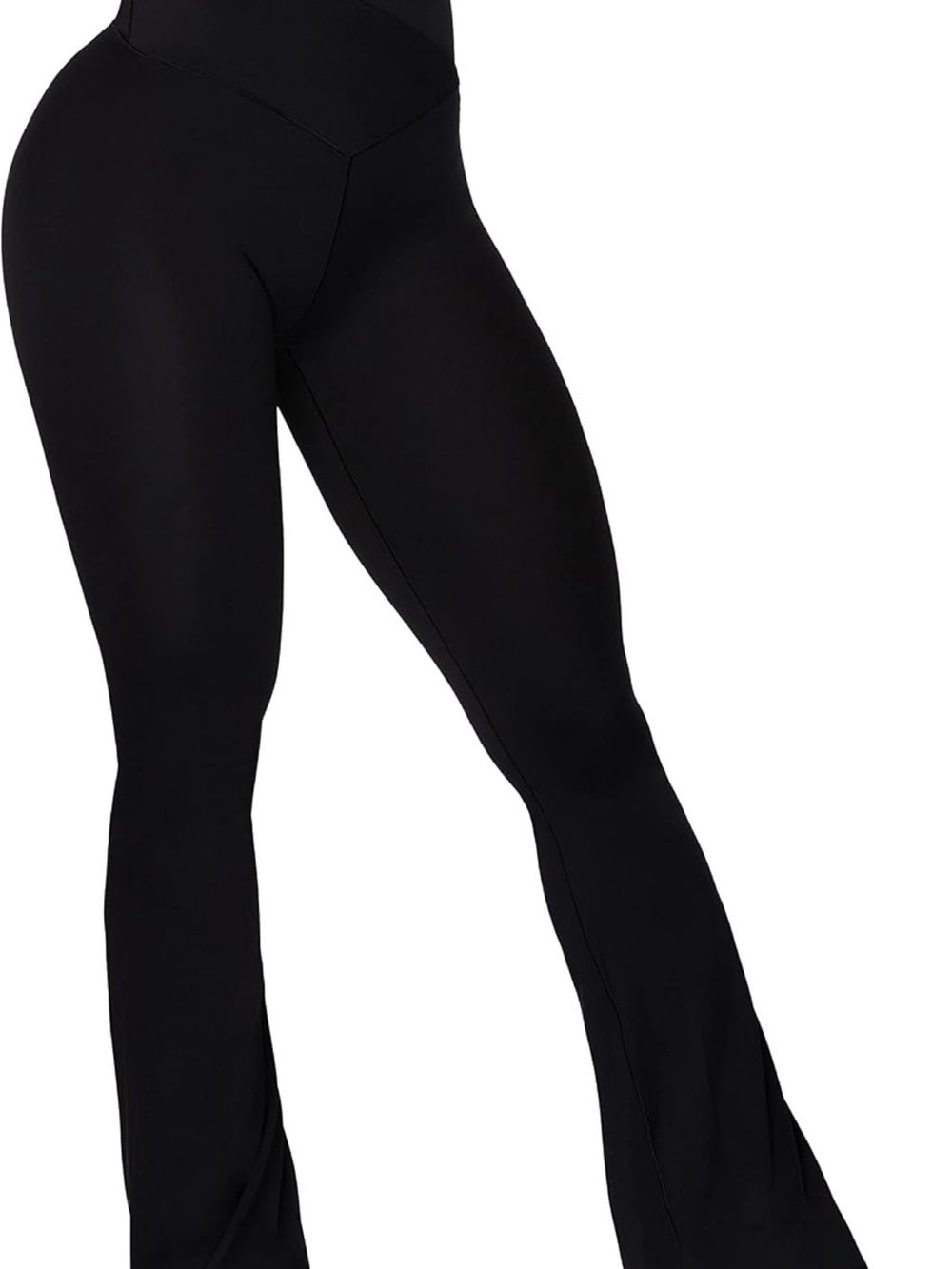 High-Rise Black Boot-Cut Performance Pants